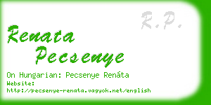 renata pecsenye business card